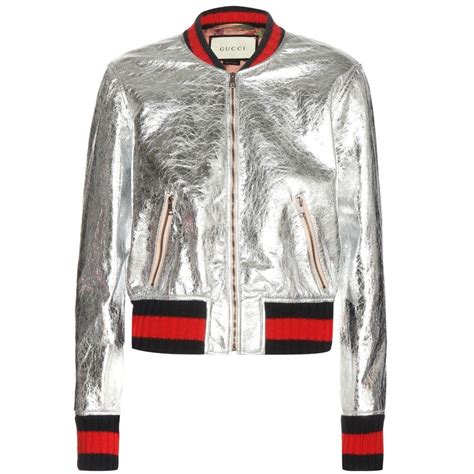 gucci silver bomber jacket replica|gucci bomber jacket men's.